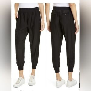 ATM 100% Silk Jogger pants Black Lightweight Casual S